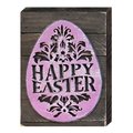 Designocracy Happy Easter Egg Art on Board Wall Decor 9871412